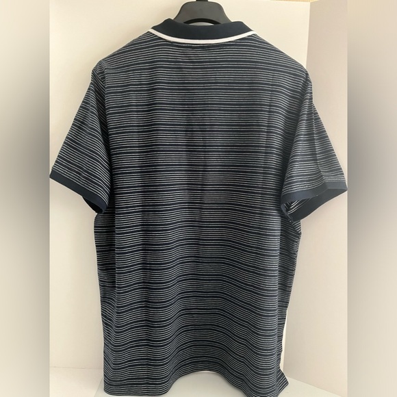 Perry Ellis 100% Cotton Short Sleeve Knitted Stripe Polo sz XXL - Picture 4 of 15